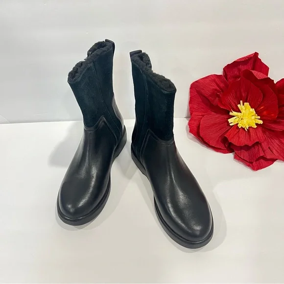 Unstructured By Clark’s Black Faux Fur Winter Boots - New Without Box - Reemoly - Picture 6 of 15